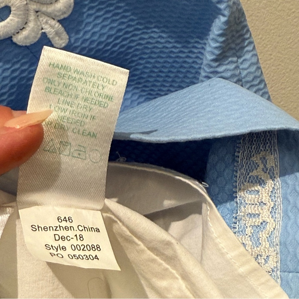 Lily Pulitzer Sandi Stretch Shift dress Blue Peri Womens Size 6 - Picture 6 of 8
